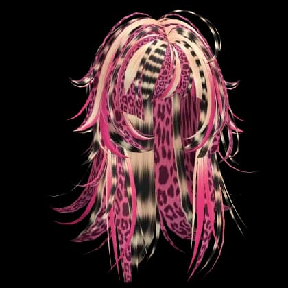 Pink leopard Y2K hair we made for @khaled