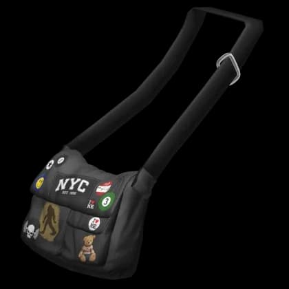 NYC Patched Messenger Bag — Y2K Bag UGC example