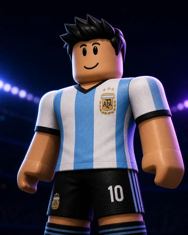 Argentina Roblox World Cup jersey player