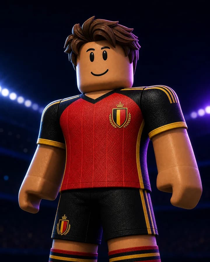 Belgium Roblox World Cup jersey player