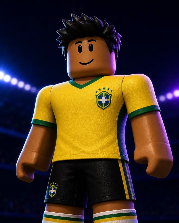 Brazil Roblox World Cup jersey player